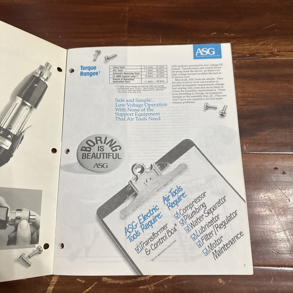 ASG Assembly Systems Group Controlled-Torque Screwdrivers Catalog