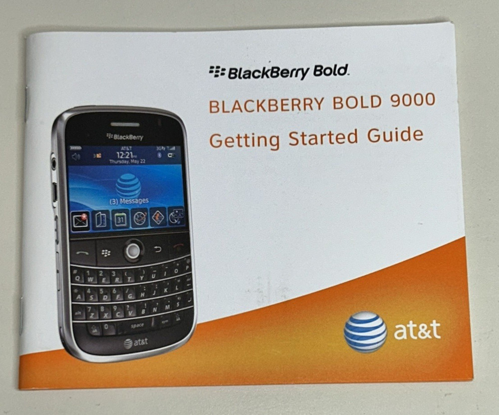 Blackberry Bold 9000 Quick Getting Started Guide Booklet Book Manual