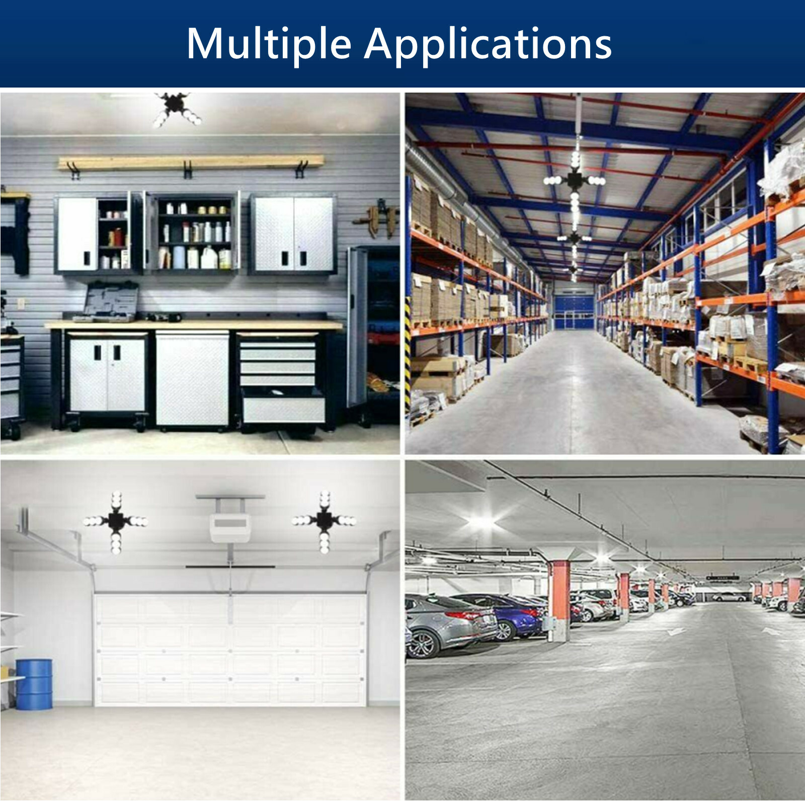 400W Super Bright Warehouse LED High Bay Lights Factory Shop Ceiling Light Lamp