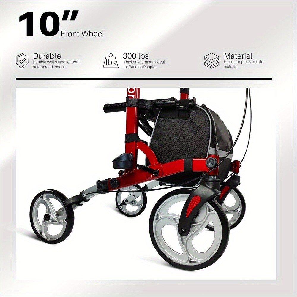 Unlicon Heavy Duty Upright Walker Medical Aluminum Rollator for Seniors