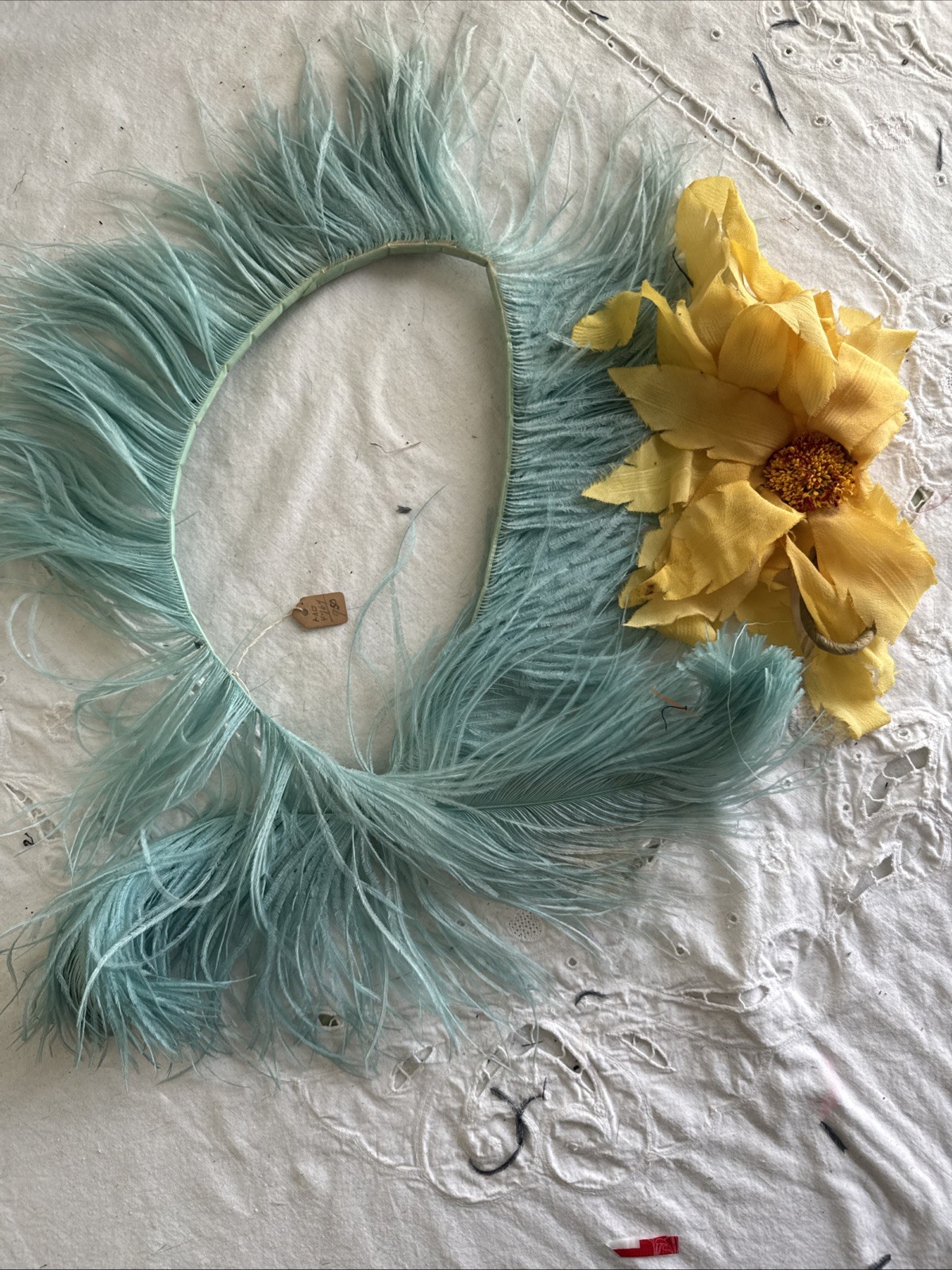 Vintage Antique Millinery Flowers Feathers Hat Trim 16 Pieces