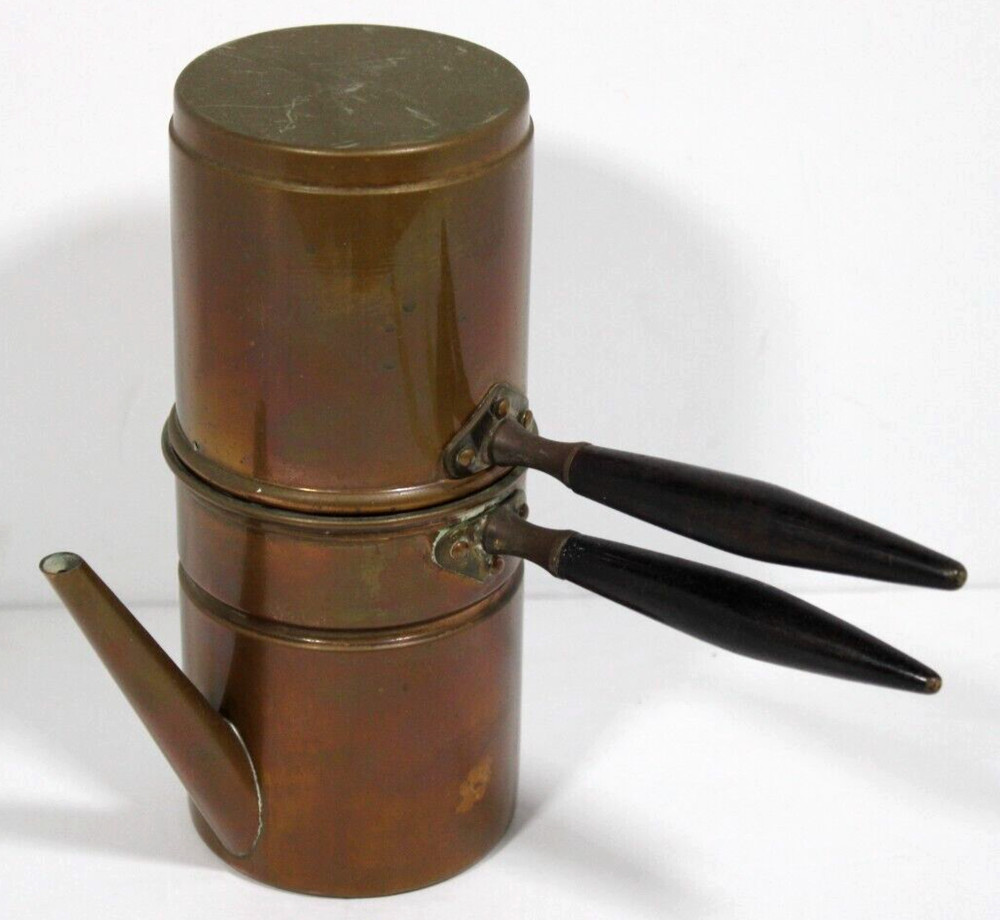 Vintage Mid Century Copper Flip 1 cup Coffee Maker Pot