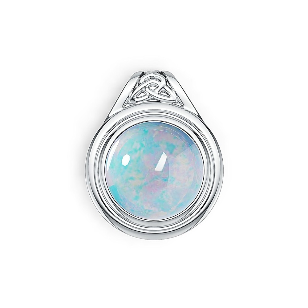 Sterling Silver Semi Mount Pendant Setting Round RD 10x10mm