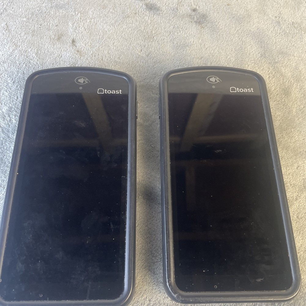 Two Toast Flex POS Go 2 Handhelds Pair Tablet Mobile Computer Device Bundle