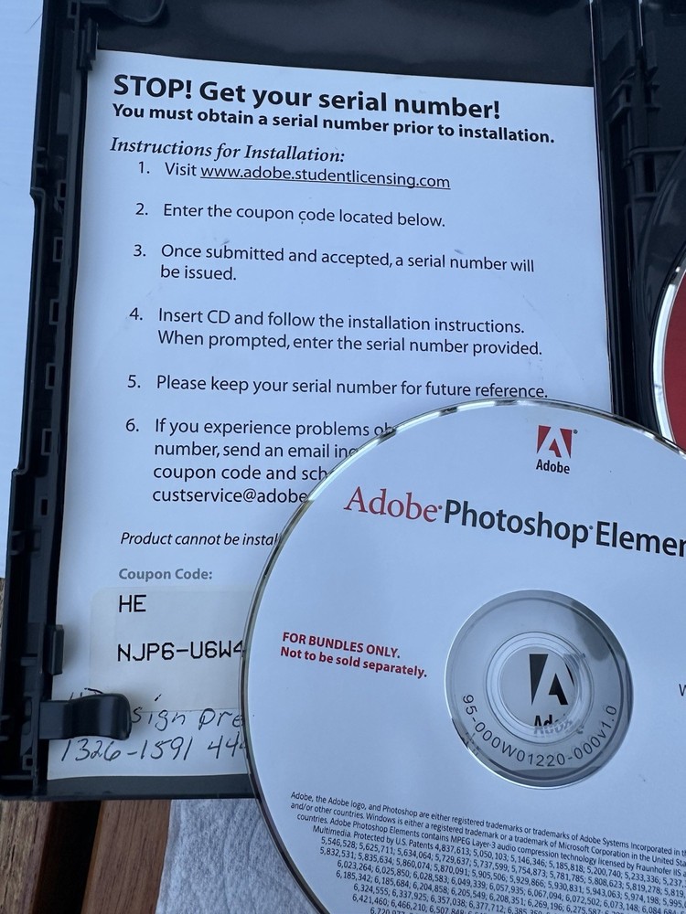 Ad0be Creative Suite 4 CS4 Design Premium Windows Student Version w/ Serial #