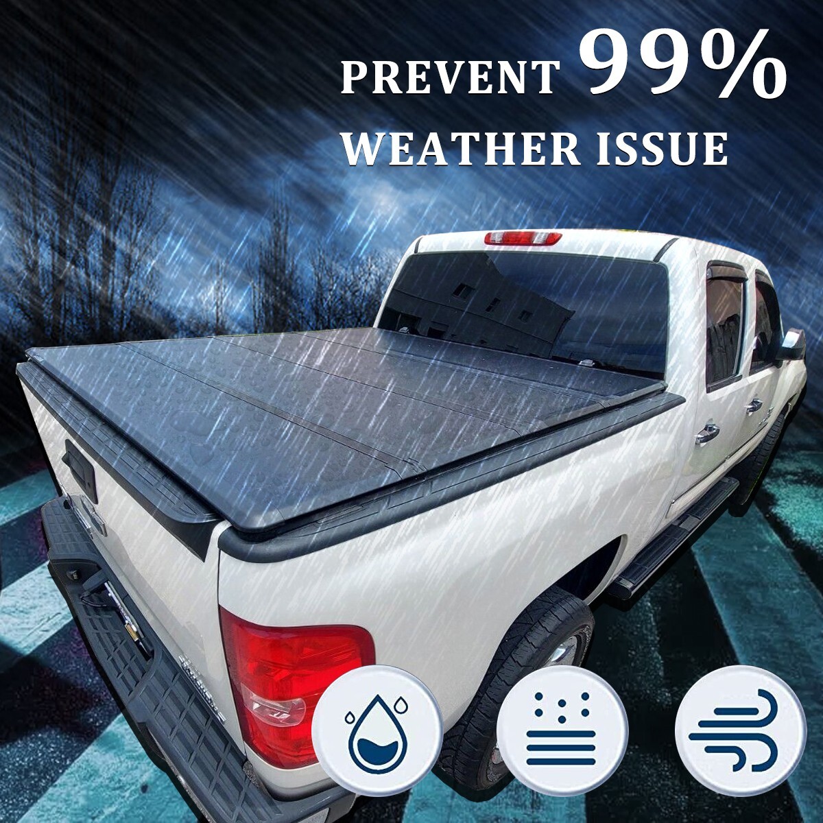 Hard Tri-Fold Tonneau Cover For 03-24 Dodge Ram 1500 2500 3500 6.4FT Truck Bed