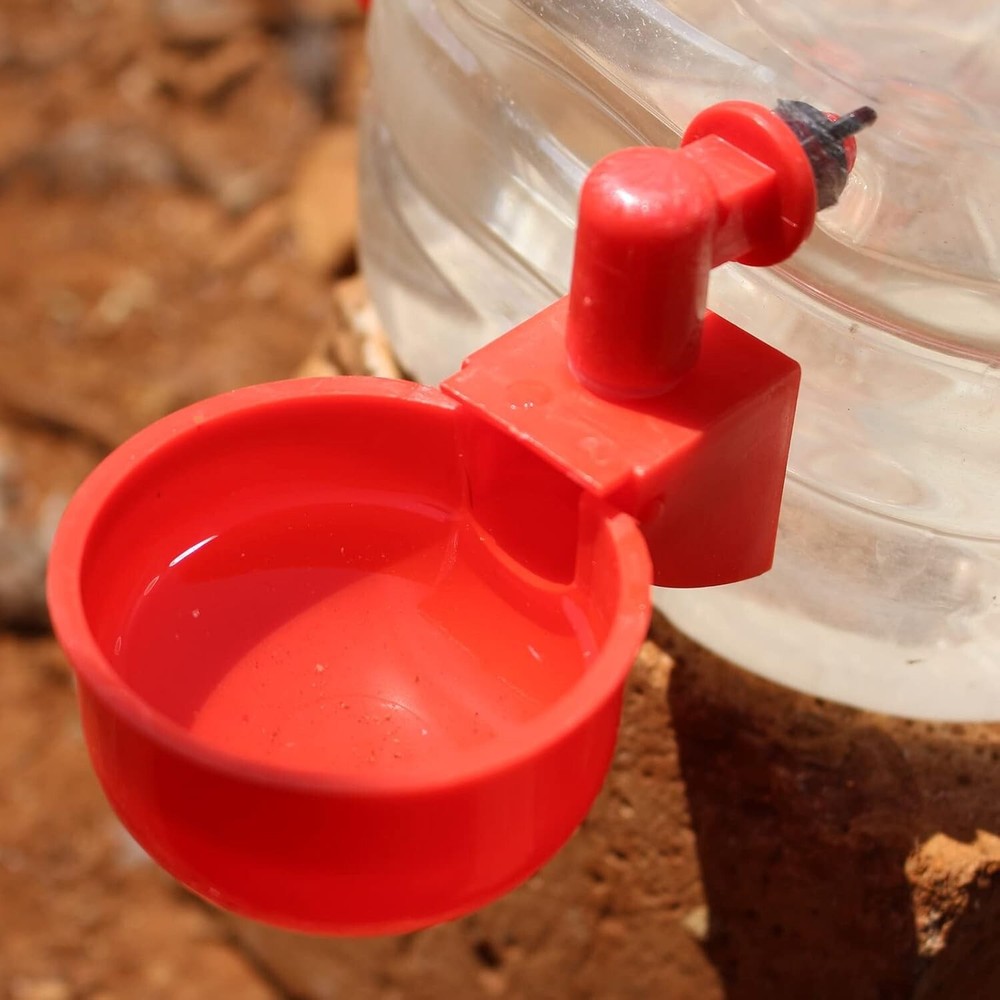 Chicken Water Cups (6 Pack), Large Automatic Chicken Waterer Cups