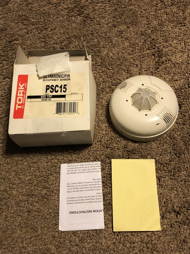 Tork PSC15 Ceiling Mount PIR and Ultrasonic Occupancy Sensor 1500 foot coverage