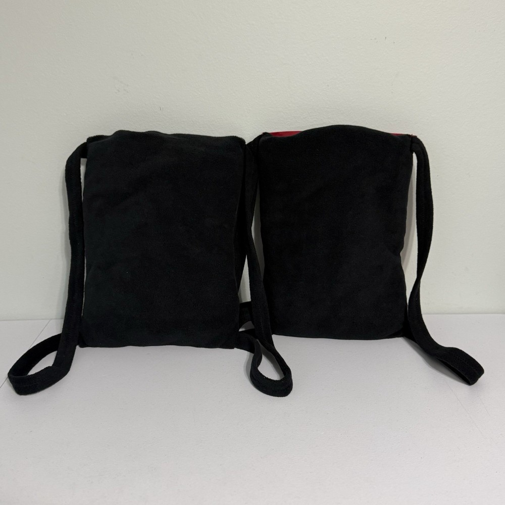 Two Nike Foldable Backpack Travel Blanket Red Black Stadium