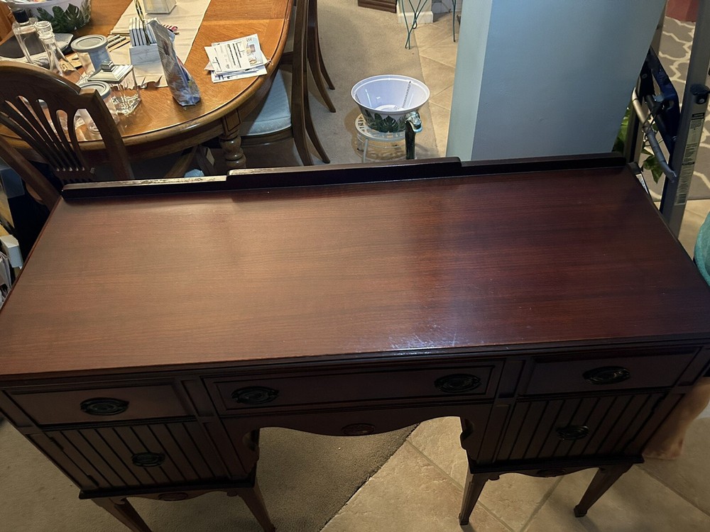 Antique Wood Buffet Sideboard