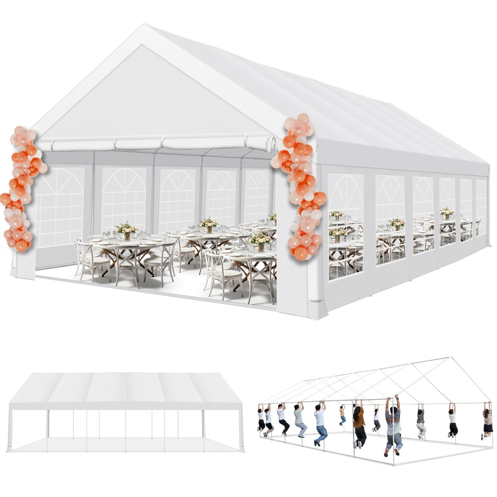 20'x40'、20'x30'\10x30' Outdoor Party Tent Heavy Duty Wedding Event Gazebo Canopy