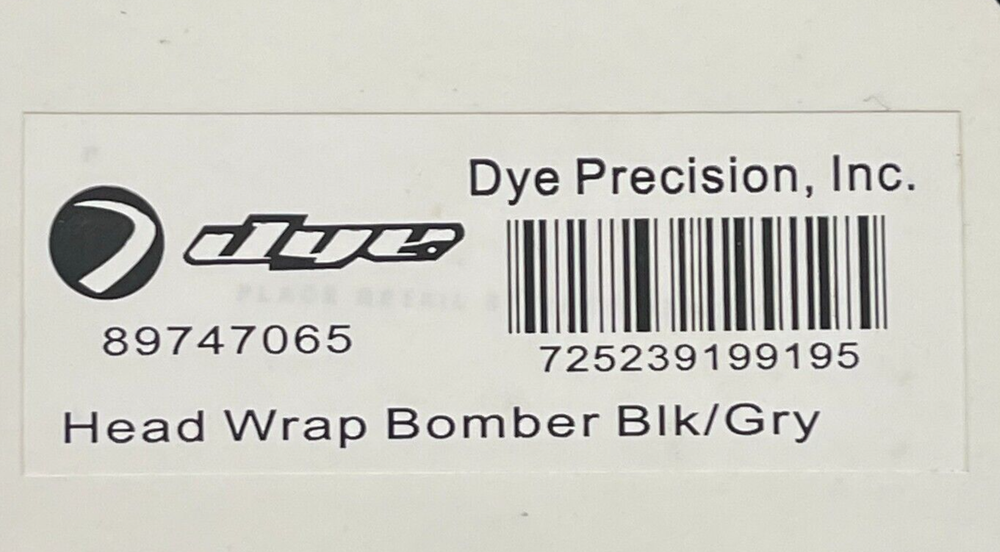 NEW 2014 Dye Head Wrap - Bomber Black/Grey