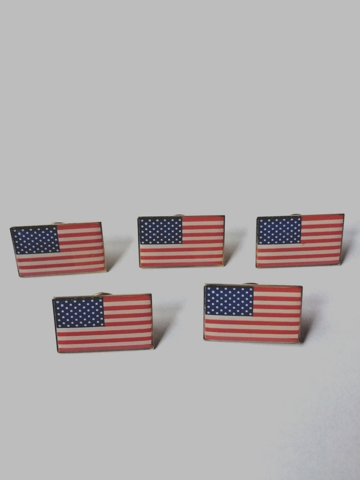 American Flag Lapel Pin Lot of 5 Made in USA Hat Tie Tack
