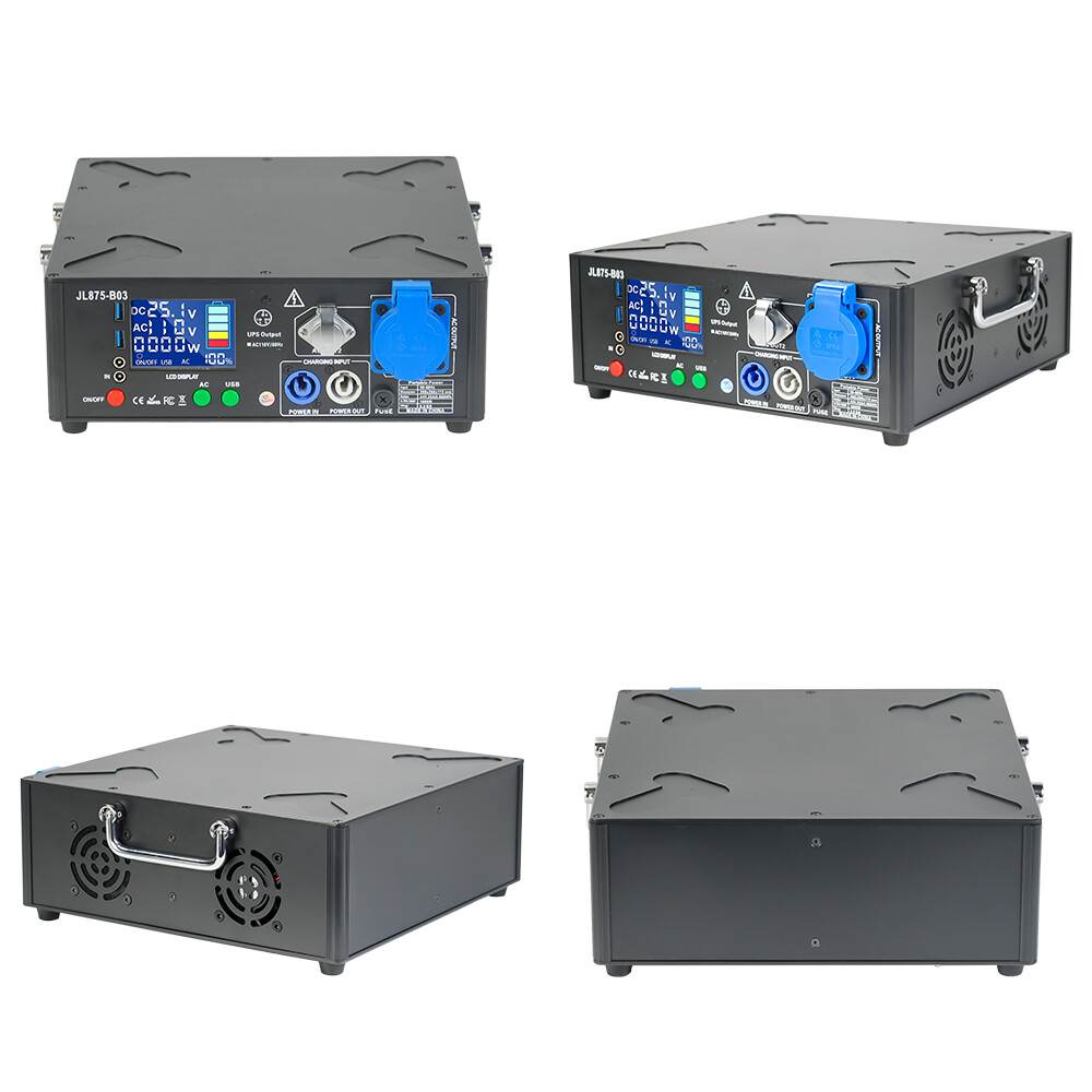 2 Set 1500W Black Powered Base Cold Spark Machine Battery Pack with Flight Case