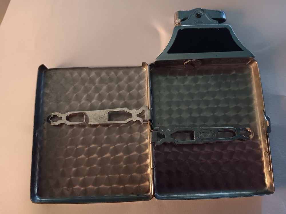 ART DECO RONSON MASTERCASE LIGHTER AND CIGARETTE CASE COMBO 1900's