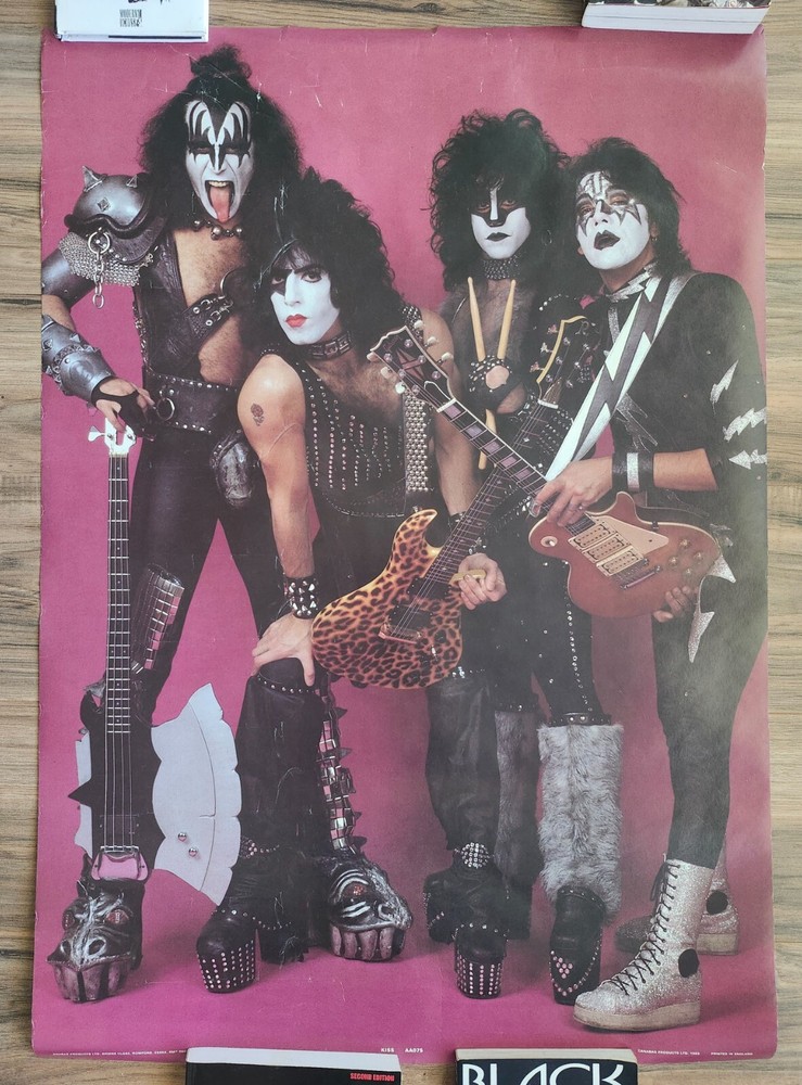 KISS RARE Vintage 1983 Group Anabas Poster AA075 Elder Killers Creatures Era