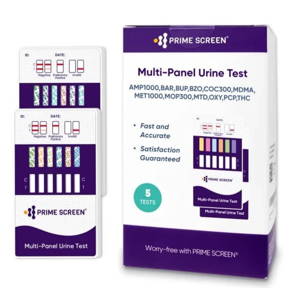 Prime Screen Multi-Panel Urine Test - 5 Tests