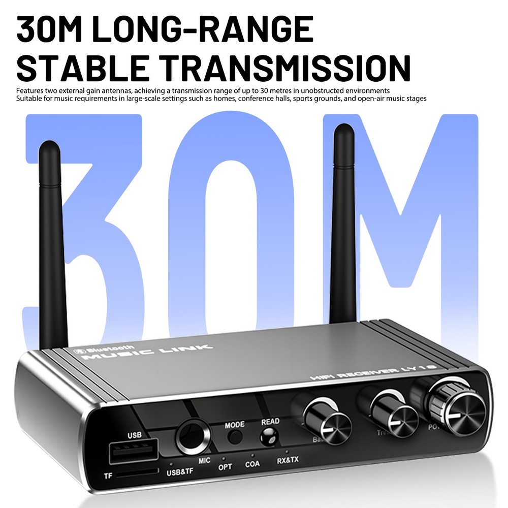 Bluetooth 5.4 Audio Transmitter Receiver Optical Coaxial Plug-Play For TV/PC/PS4