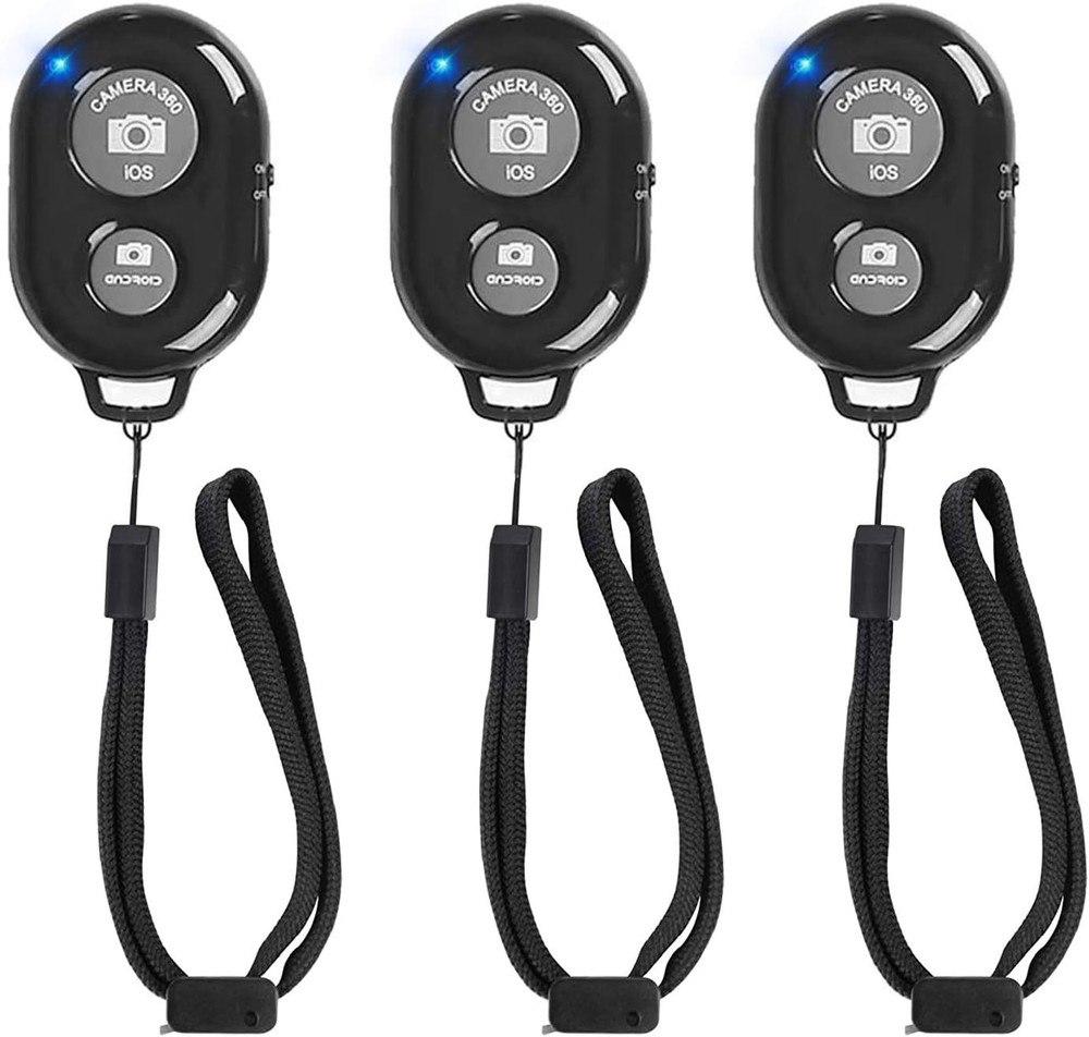 3 Pcs Camera Shutter Wireless Bluetooth Remote Control for Android Apple iPhone