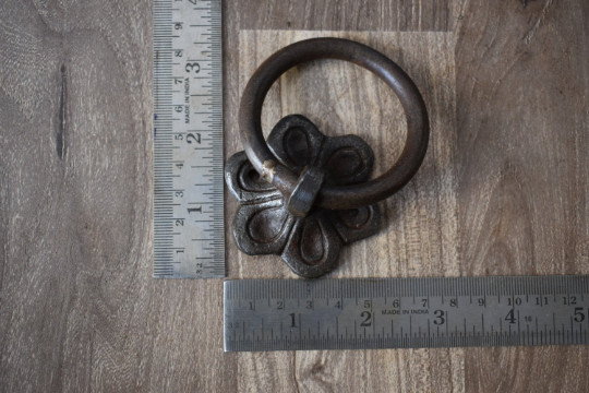 VINTAGE Handforged chest door KNOCKER ring Pull drop handle knob 4 pic