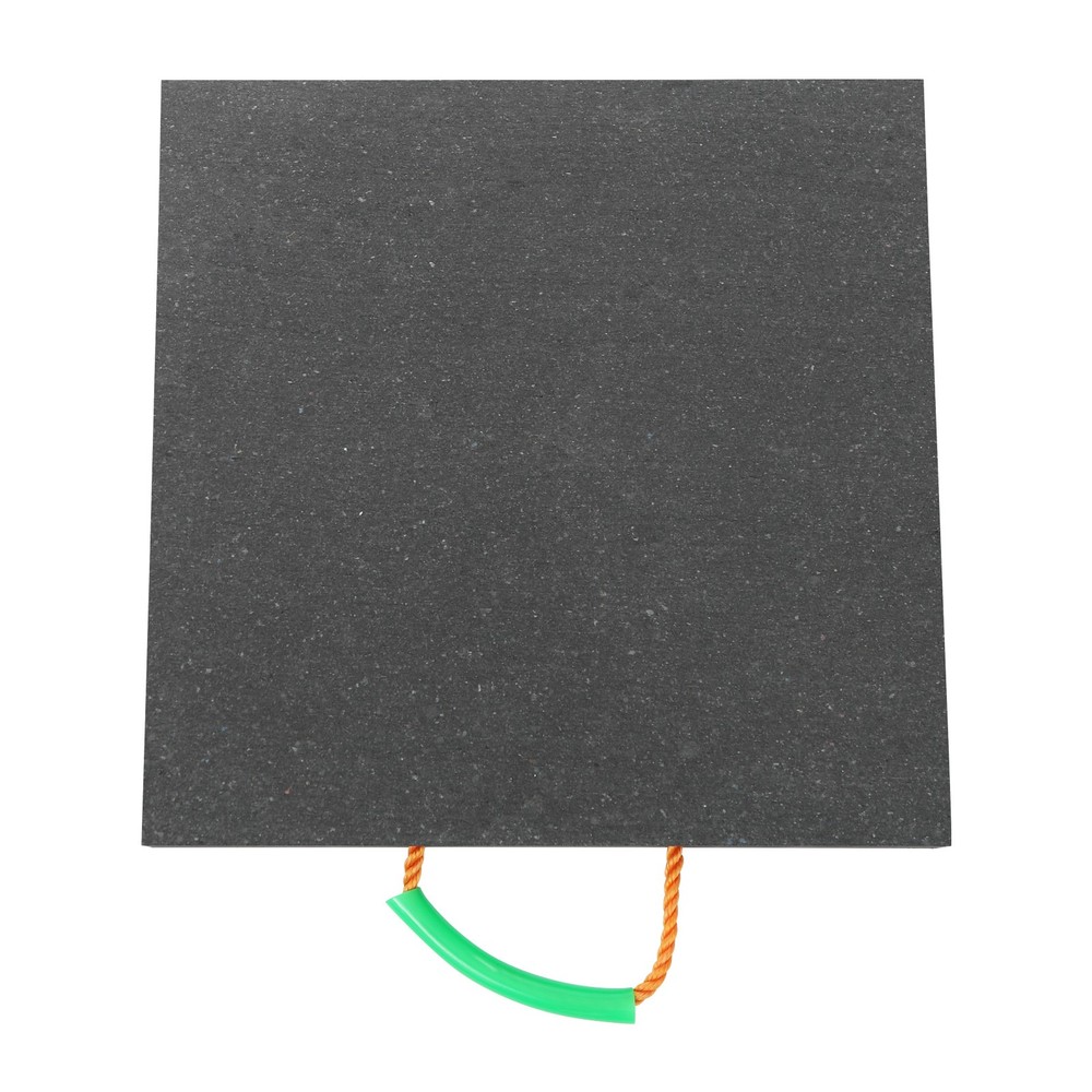Square Medium Size Support Pad With Handle Black Heavy Duty Stabilizing Block