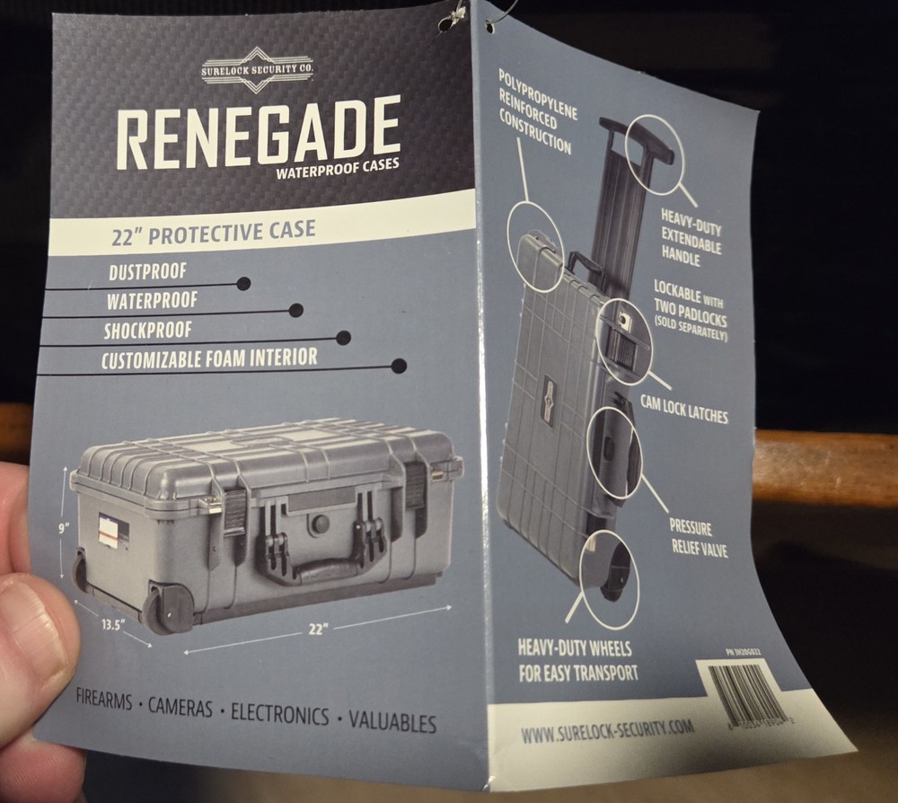 Surelock Security Renegade 22" Wheeled Waterproof Case