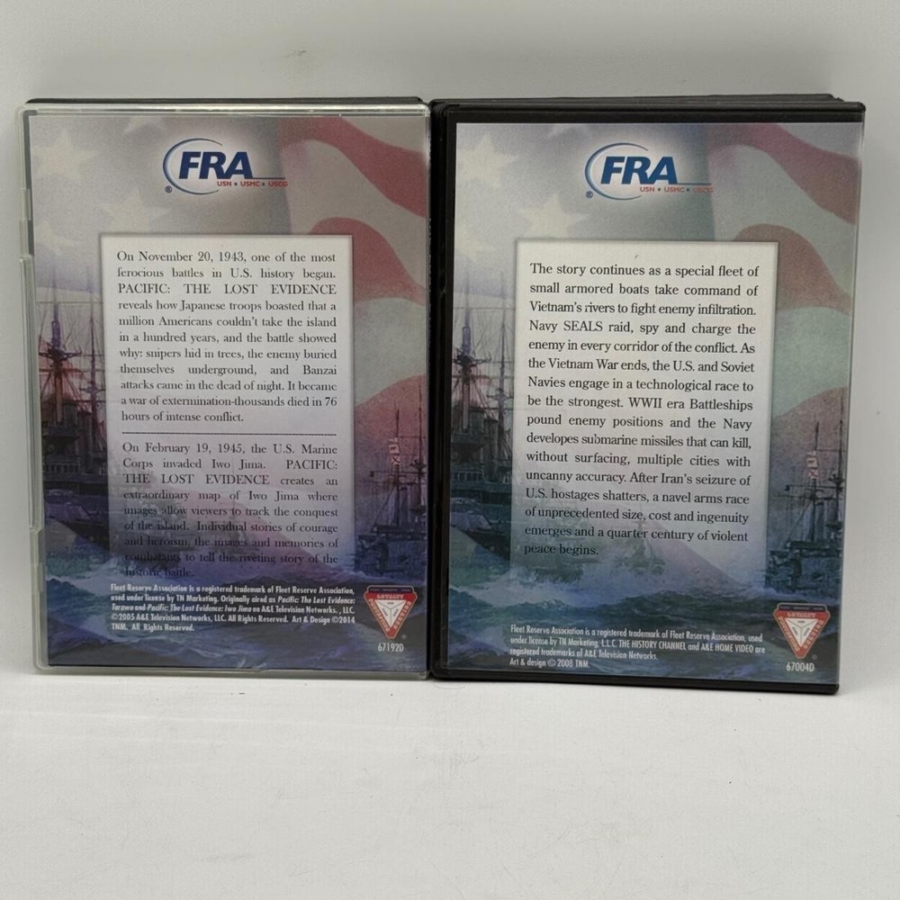 Fleet Reserve Association Commemorative 8 Coins Set with 8 DVDs