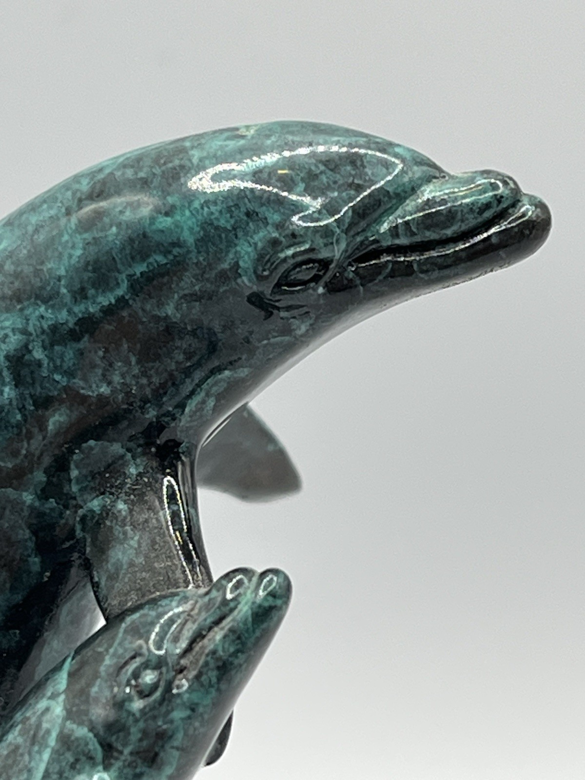 Joseph Francis Quillan "Babies Breath" Bronze Dolphin Sculpture Signed Ltd Ed