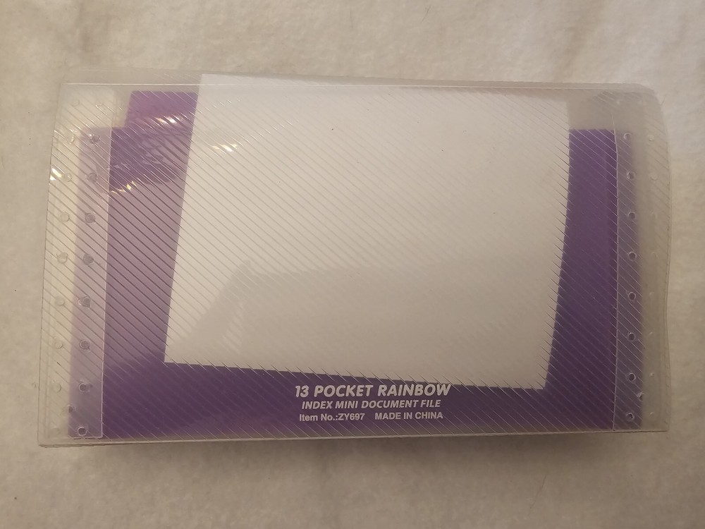13 Pocket Rainbow Index Mini Document File