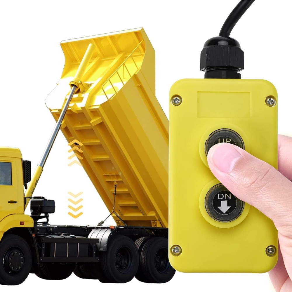 4 Wire Dump Trailer Remote Control Switch for Hydraulic Pump, 12V DC Double Acti