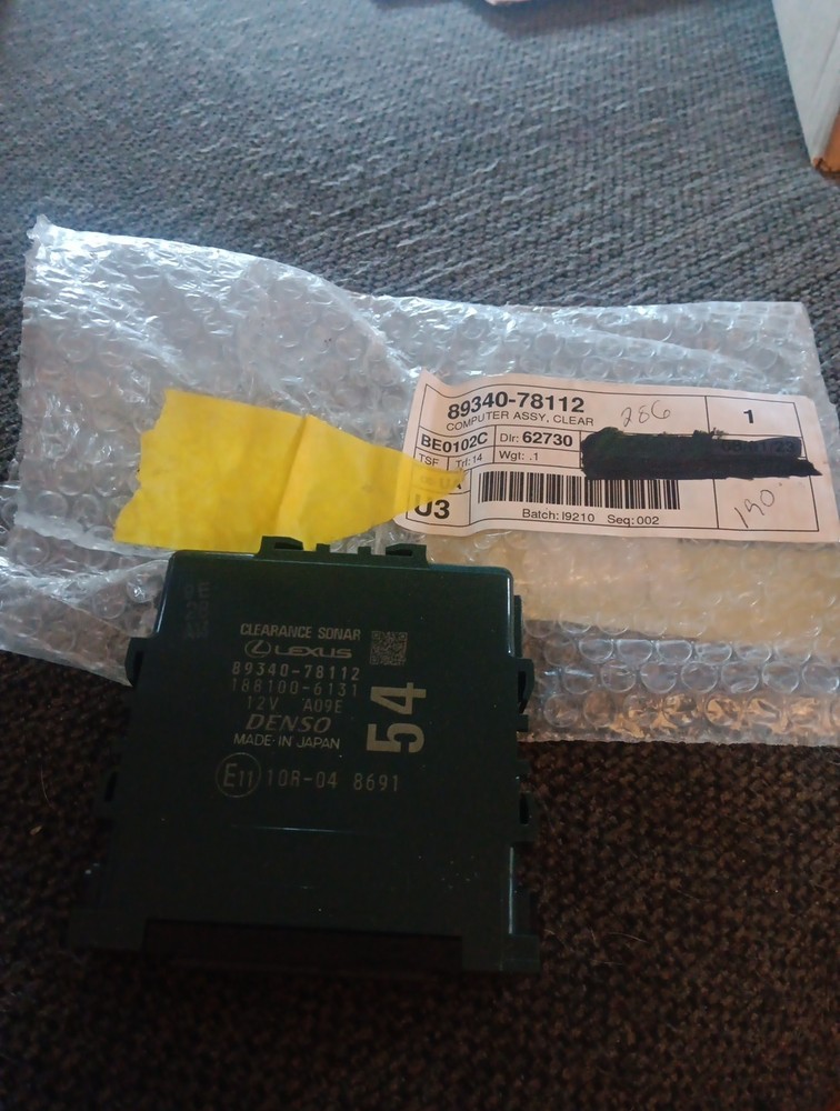 Genuine Lexus Parking Aid Control Module 89340-78112