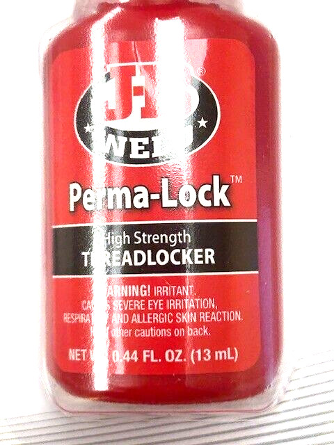 J B WELD 27113 PERMA LOCK THREAD LOCKER LOCKING COMPOUND RED HIGH STRENGTH .44OZ