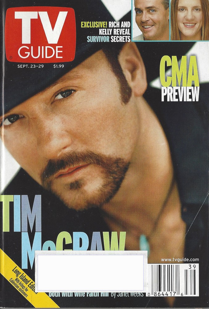 2000 TV Guide CMA Preview Tim McGraw Sept. 23-29