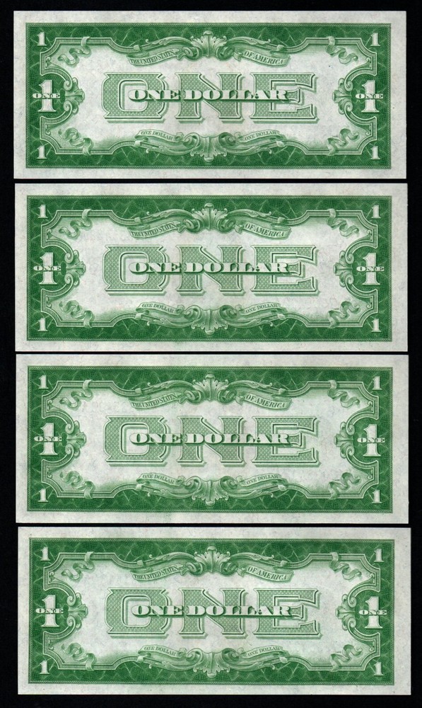 $1 1928A (10) CONSECUTIVE GEM UNCIRCULATED FUNNY BACK Silver Certificates!