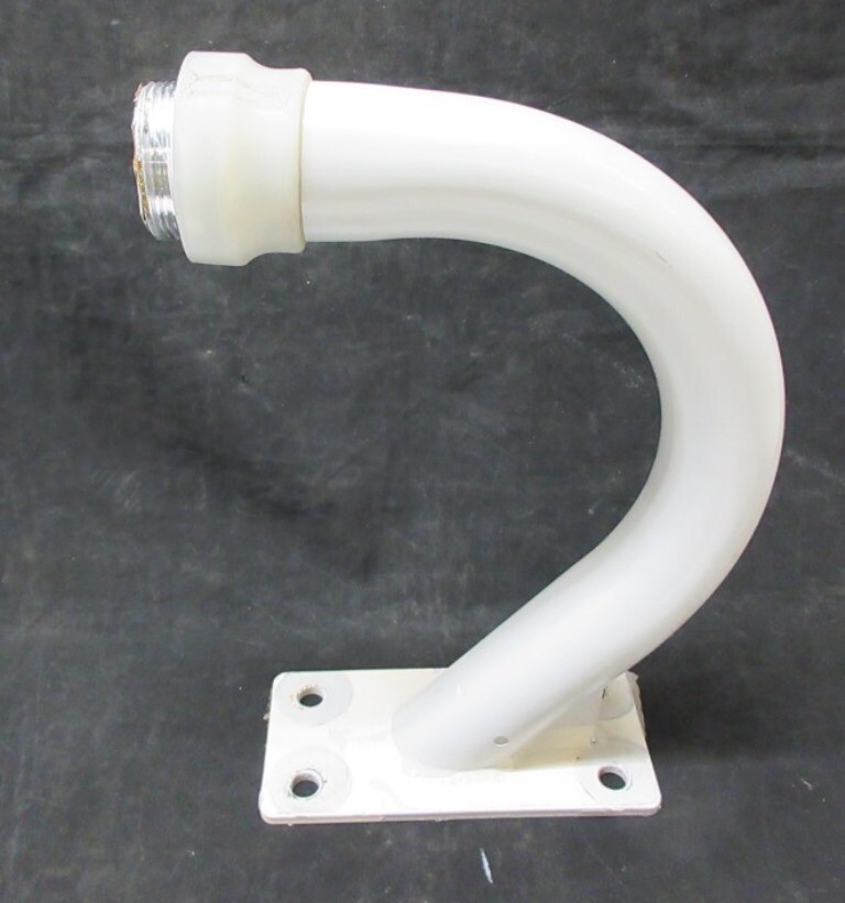 SECURITY CAMERA WALL BRACKET, 12.5" H X 2" OD, WITH MOUNT PLATE