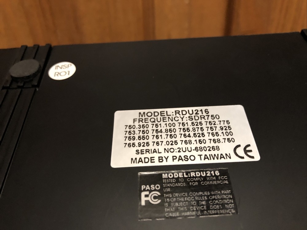 PASO WIRELESS PRO UHF MICROPHONE SYSTEM RDU 216 Mic audio lot Sys