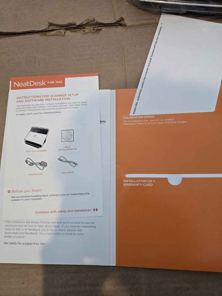 NeatDesk ND-1000 Desktop Scanner Digital Document Filing System OPEN BOX No CD