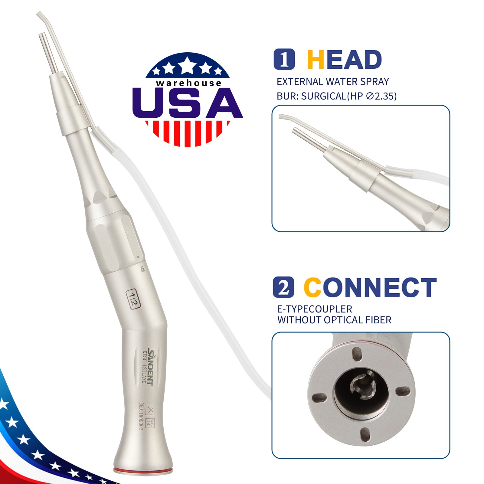 Dental Implant Motor Surgical Brushless Surgery Micromotor/1:2Surgical Handpiece