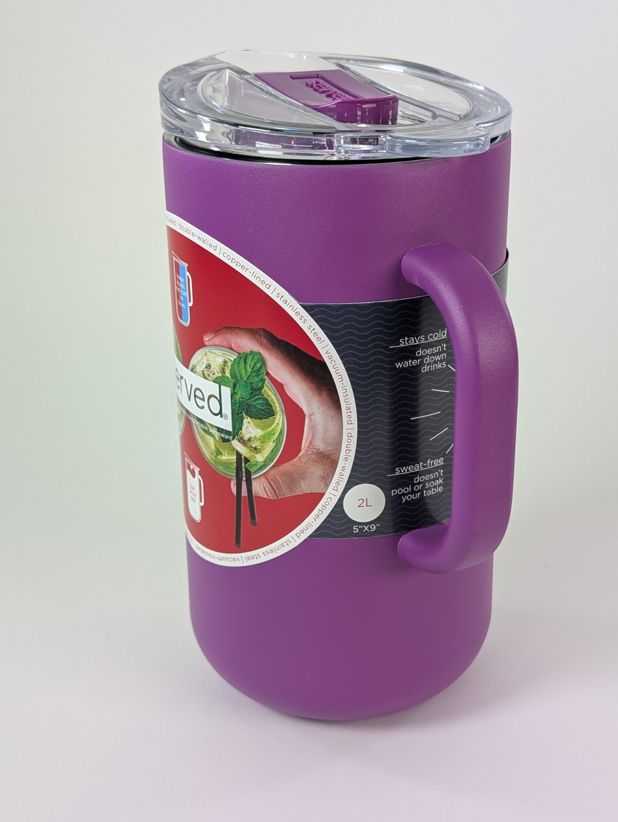 Served I Vacuum-Insulated Double-Walled Copper-Lined Stainless Steel Pitcher, 2L