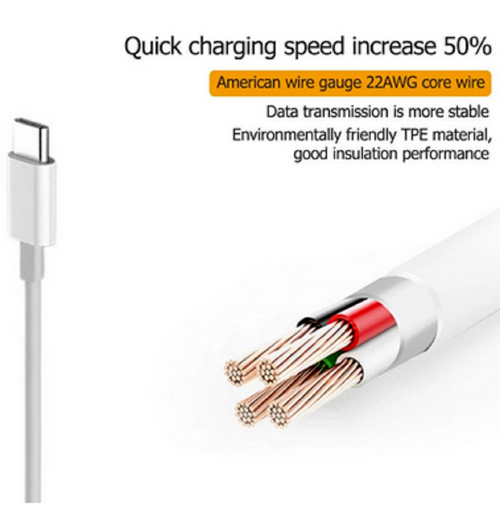 35W Dual PD Fast Charger Block USB C Type C Cable For Android iPhone 15 iPad Pro