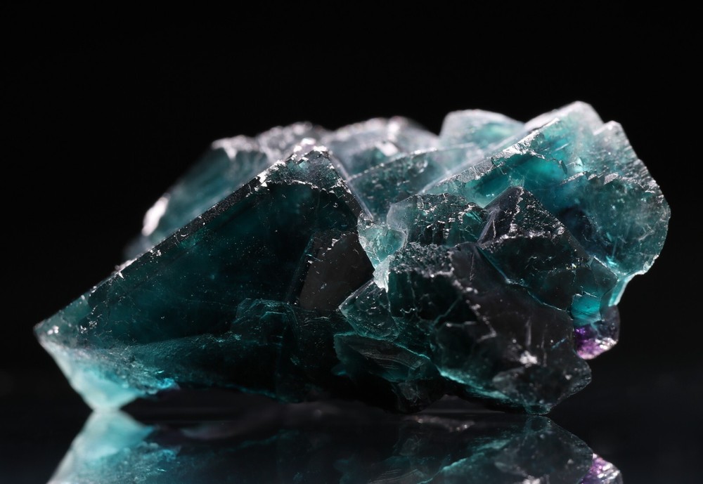 Purple & Teal Fluorite Miniature Cluster, Okoruso Mine, Namibia