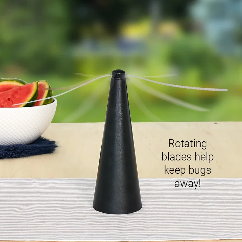 2 SET Fan Fly Repeller For Food Tables Indoor Outdoor Soft Fan Blades Picnic NEW