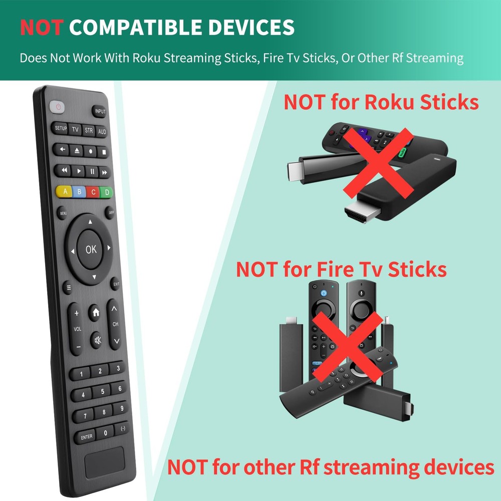 Universal TV Remote Control for Remote, black