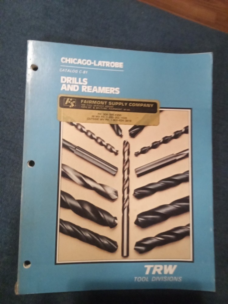 Vintage 1981 Chicago Latrobe Drill Catalog