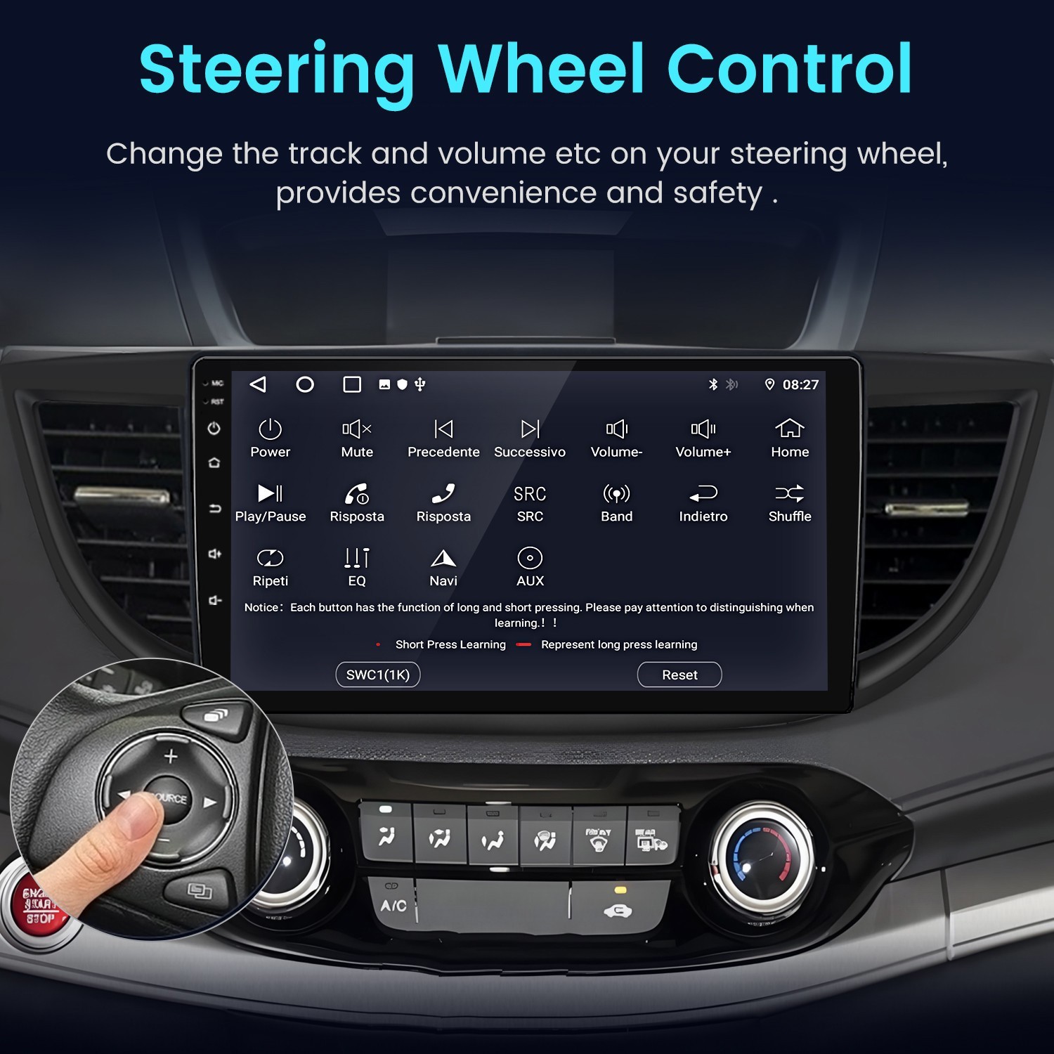 4+64GB Android 15 Car Stereo Radio for Honda CRV 2012-2016 GPS NAVI DSP WIFI BT