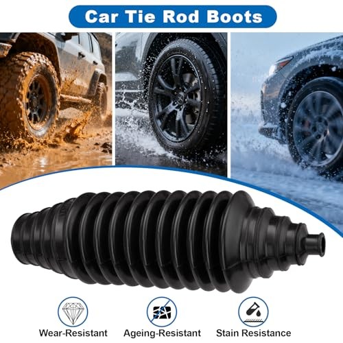 Inner Tie Rod Boot Kit, 2PCS Universal Adjustable Car Tie Rod Boot with