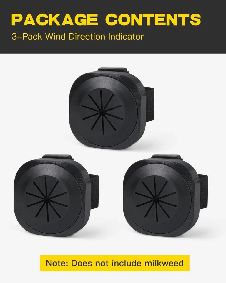 3-Pack Wind Direction Indicator - Milkweed Dispenser for Hunters -