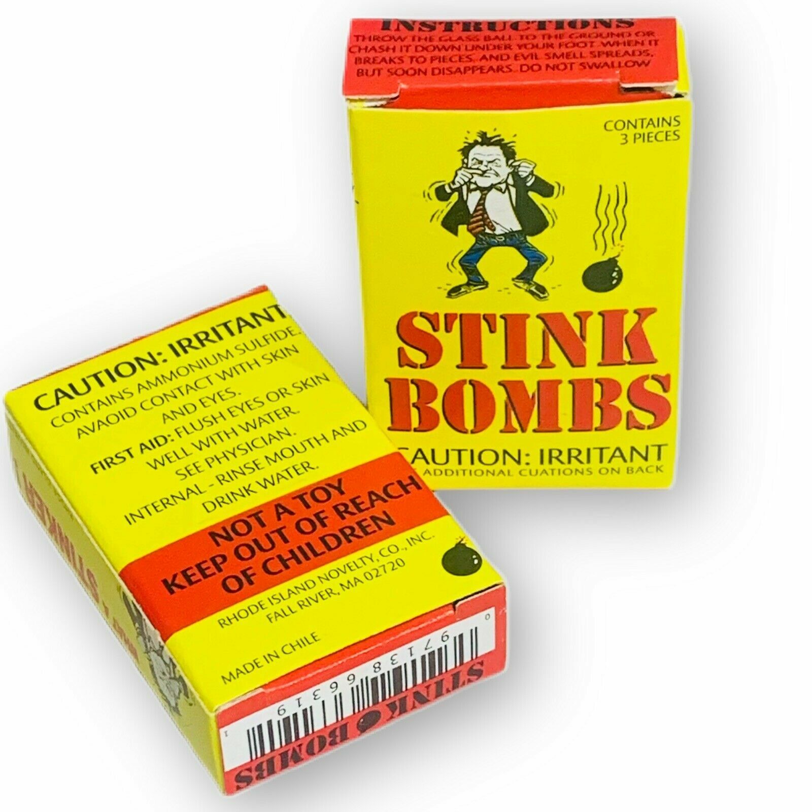 6 STINK BOMBS Glass Vials SMELLY NASTY Ass Fart Gas Liquid Gag Gift Prank