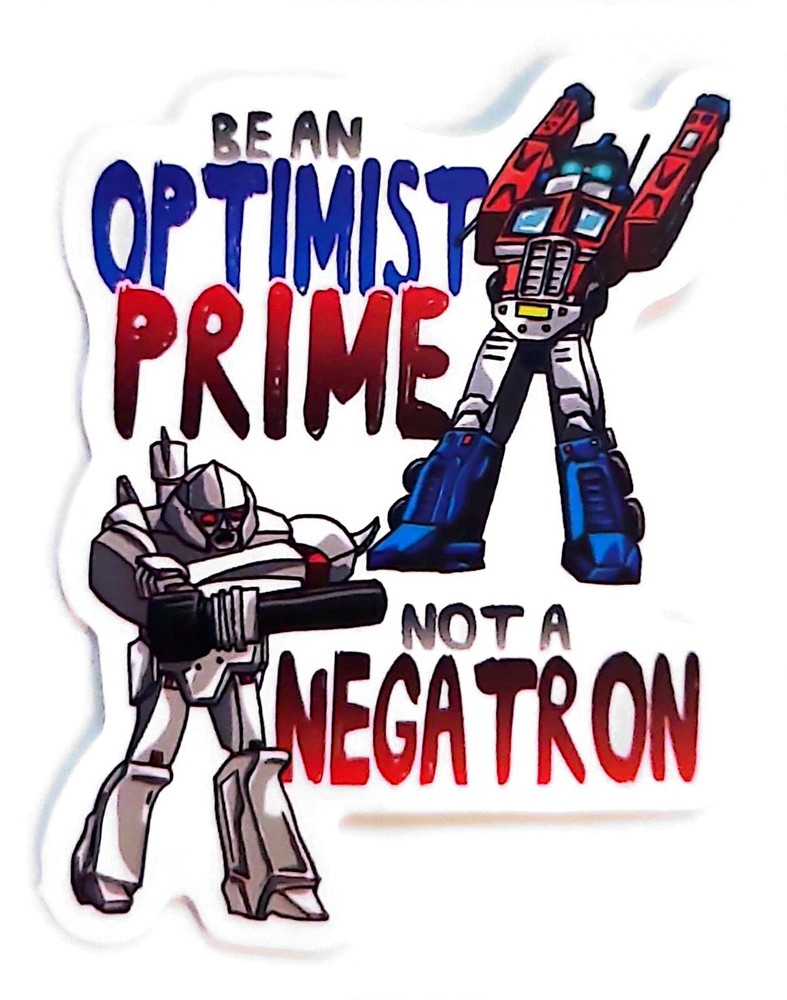 Transformers Optimus Prime And Megatron Water Resistant Sticker