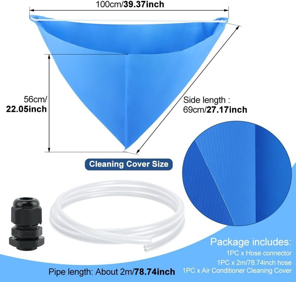 Mini Split Cleaning Kit Bag Waterproof AC Cover for Wall Mounted...